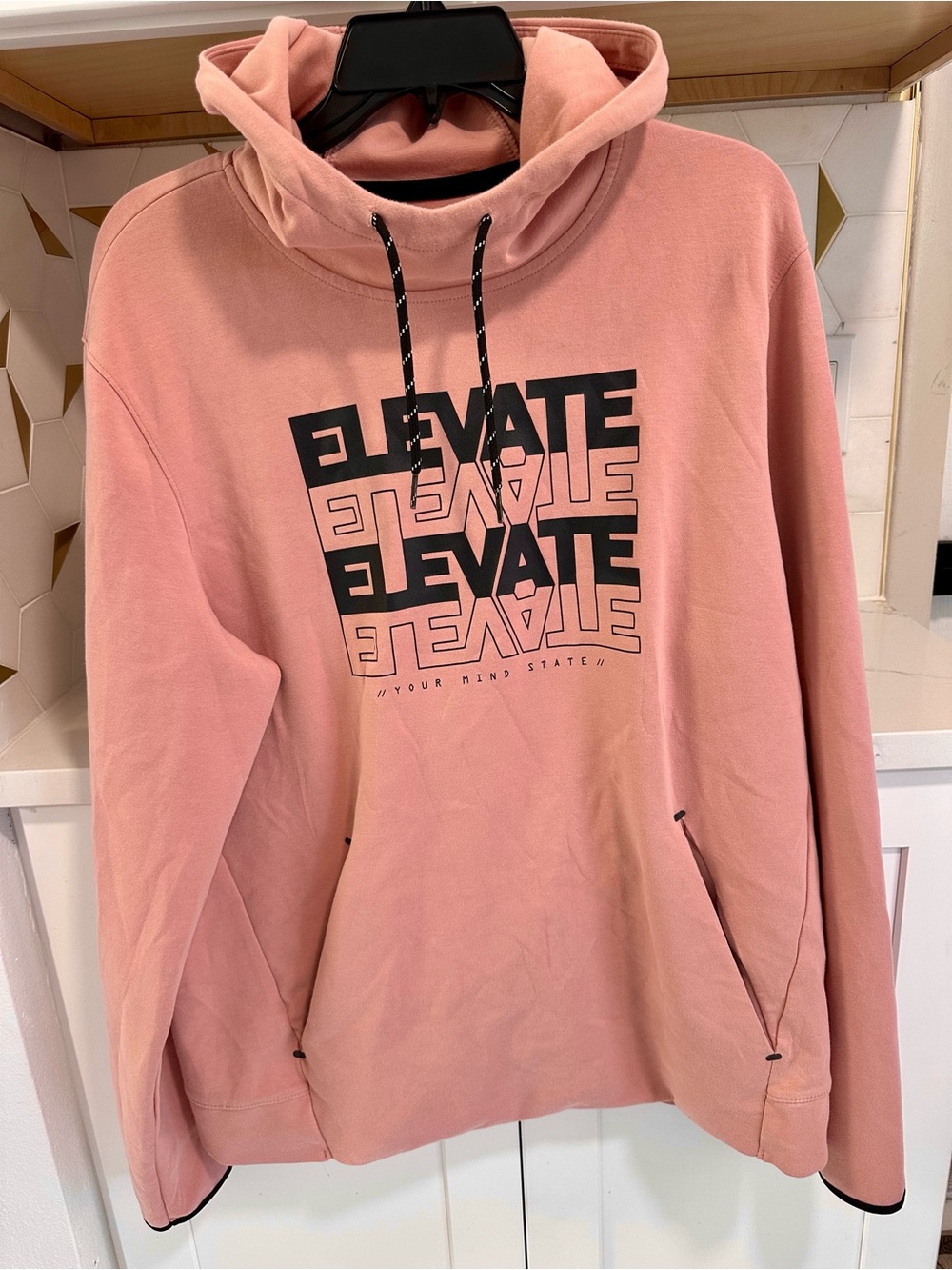 Old Navy Pink 'ELEVATE' Pullover Hoodie